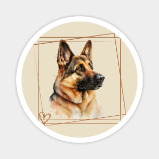 German Shepard Love Magnet